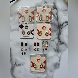 Oh Clem bundle of earrings and charms, silver and gold